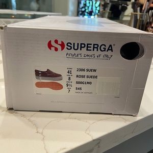 Pink suede Superga